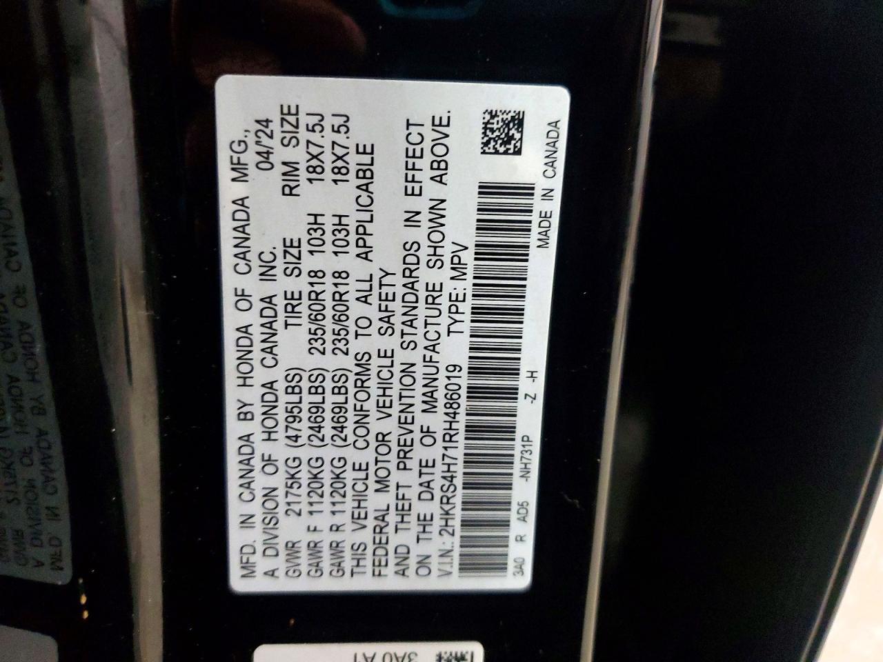 2024 Honda Cr-v exl