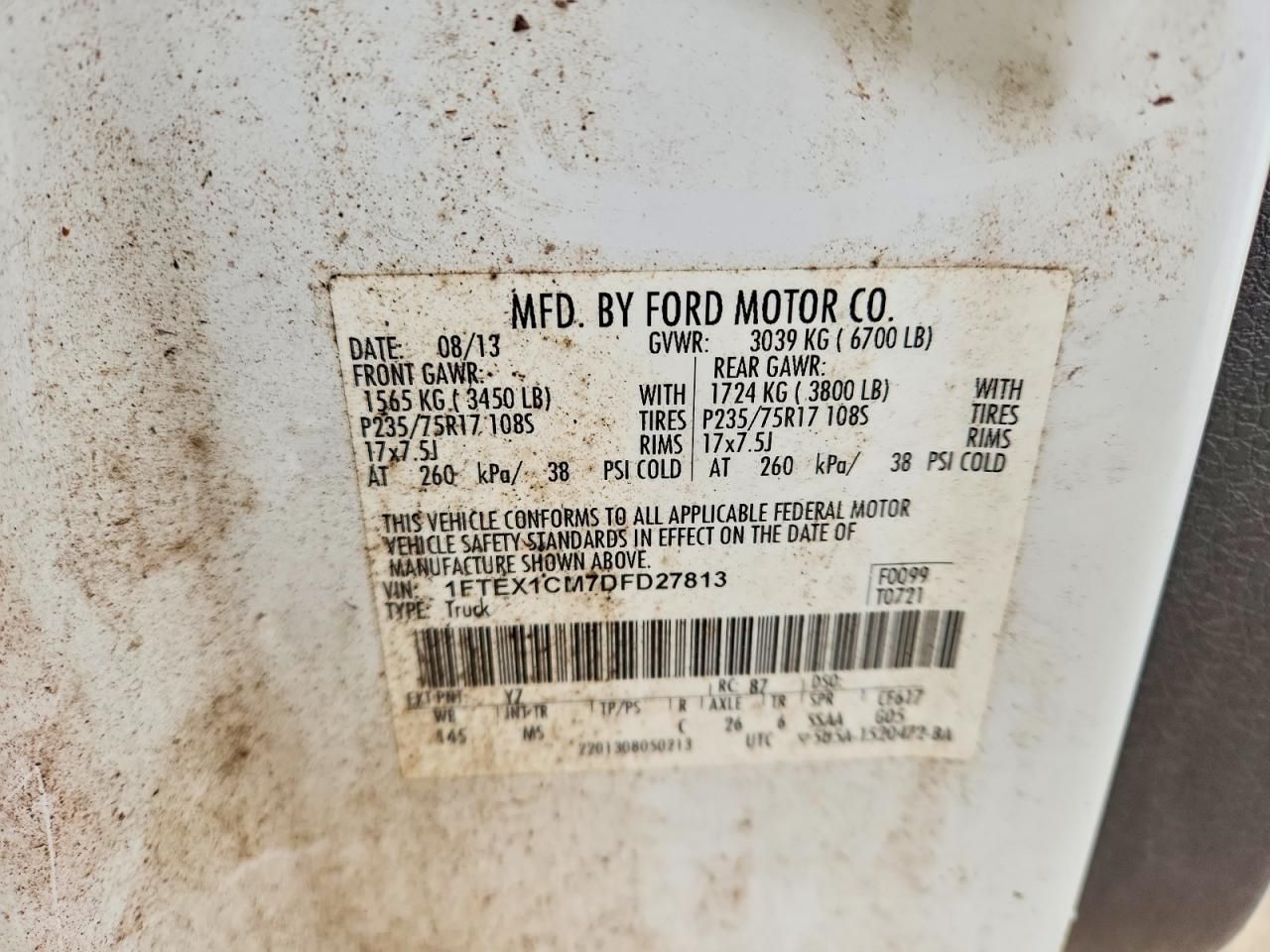 2013 Ford F150 Super cab