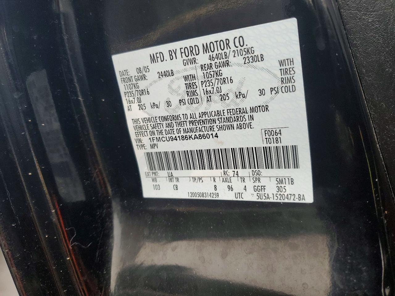 2006 Ford Escape Limited