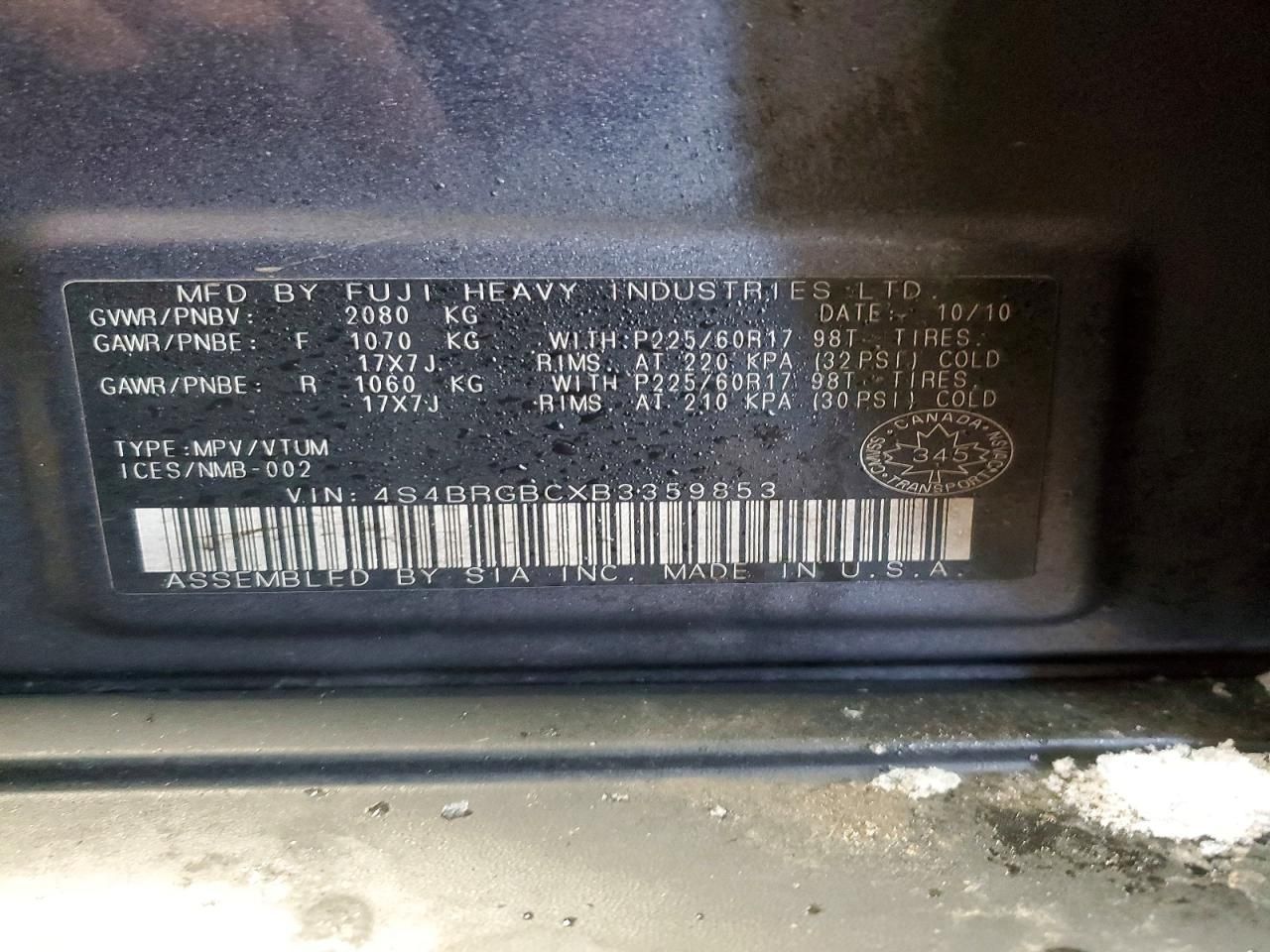 2011 Subaru Outback 2.5i Premium