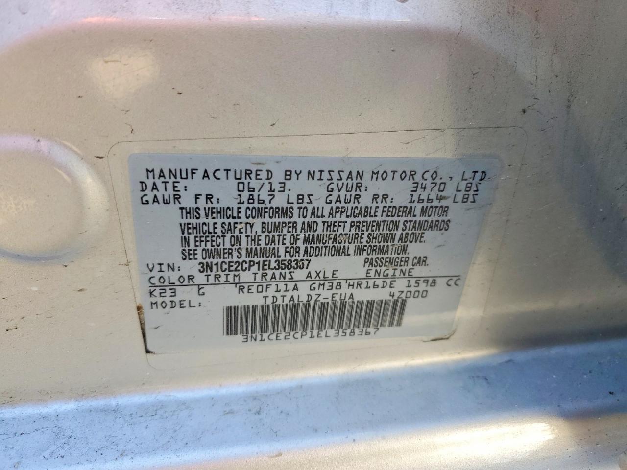 2014 Nissan Versa Note s