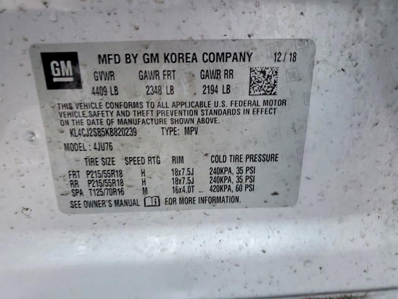 2019 Buick Encore Sport Touring