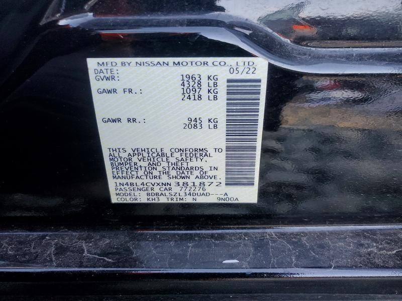 2022 Nissan Altima sr