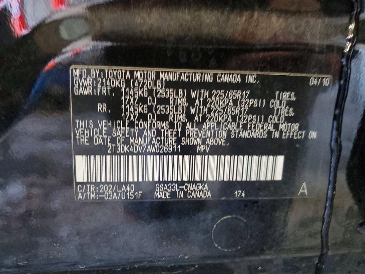 2010 Toyota Rav4 Limited