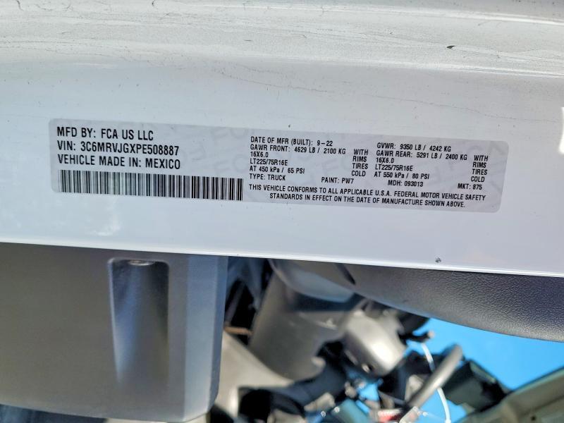 2023 Dodge RAM Promaster 3500 Utility / Service Van