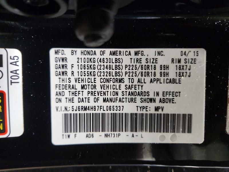 2015 Honda Cr-v Touring