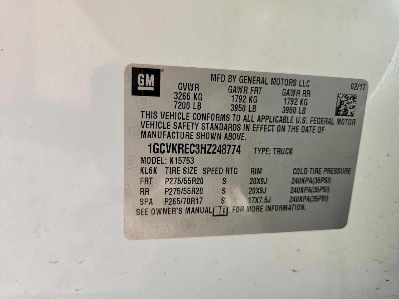 2017 Chevrolet Silverado K1500 LT