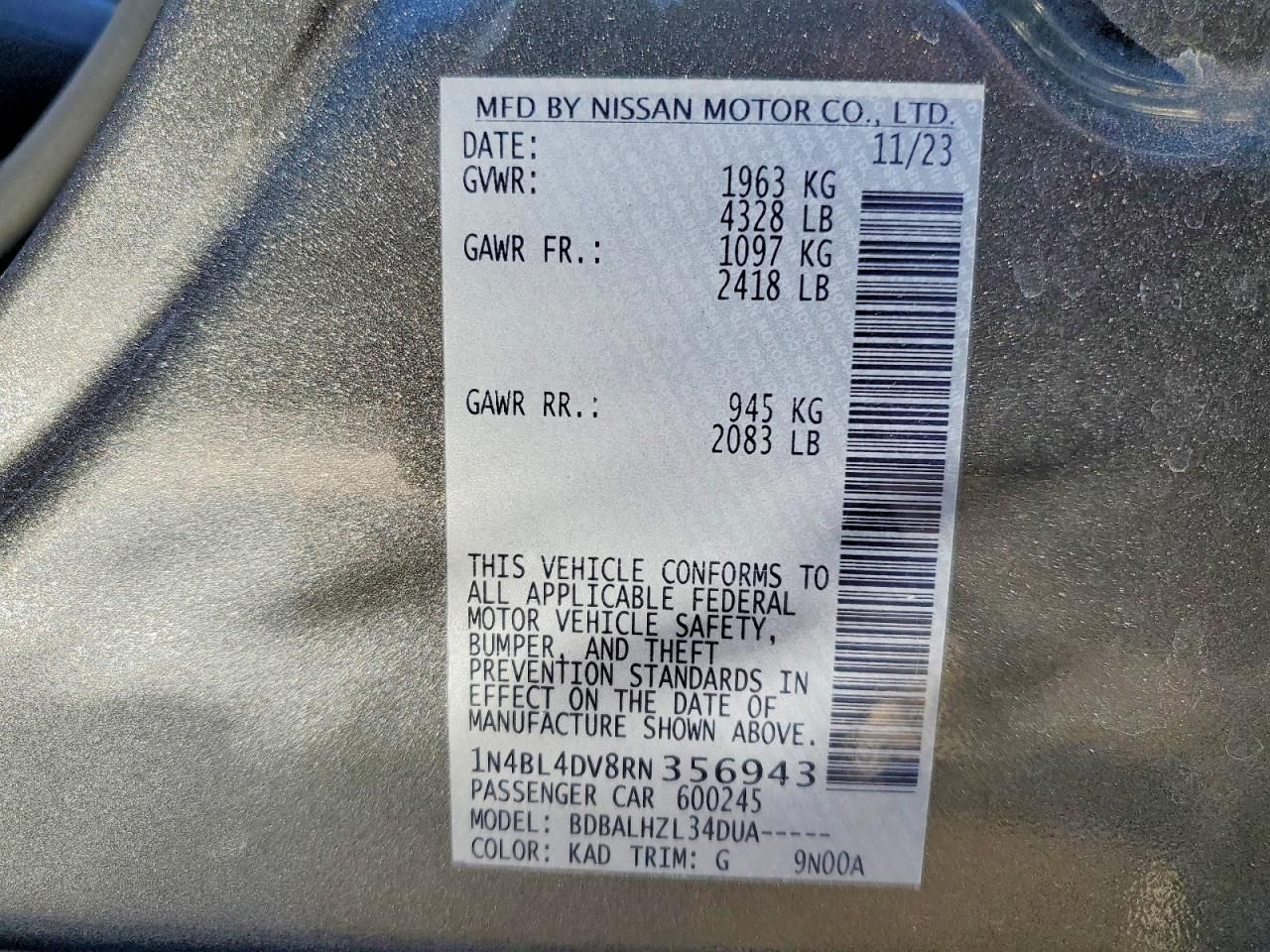 2024 Nissan Altima sv