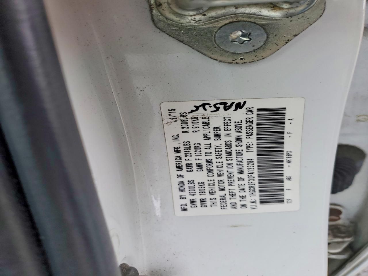 2015 Honda Accord lx