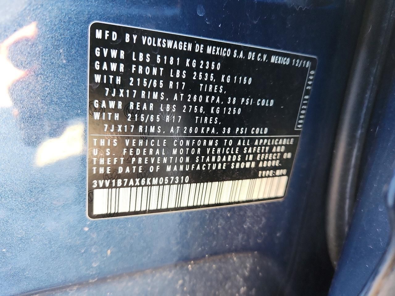 2019 Volkswagen Tiguan s