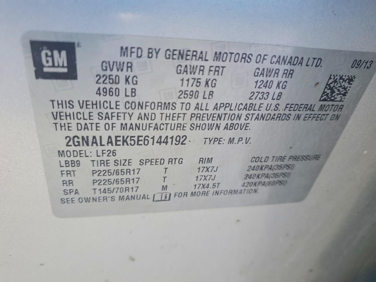 2014 Chevrolet Equinox ls