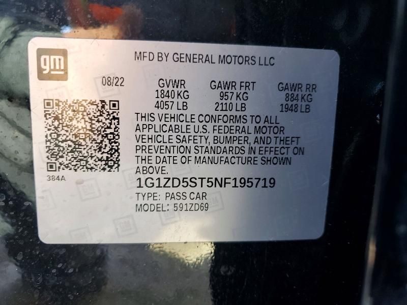 2022 Chevrolet Malibu lt