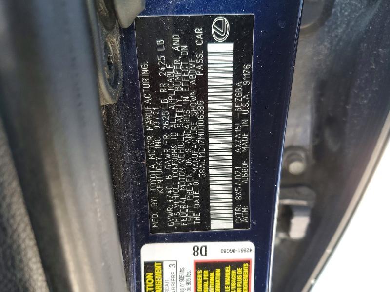 2021 Lexus Es 250 Base