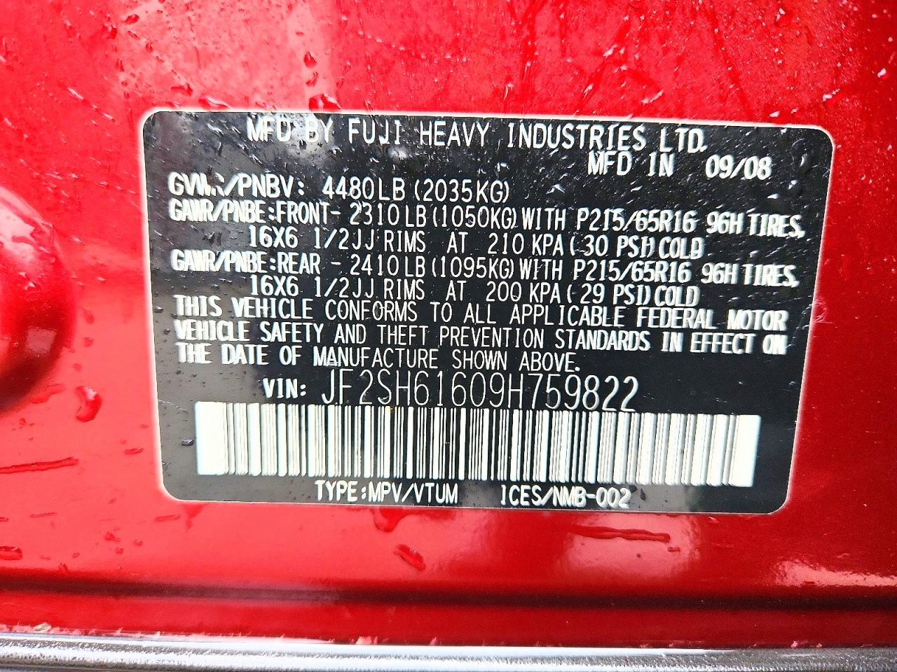 2009 Subaru Forester 2.5x