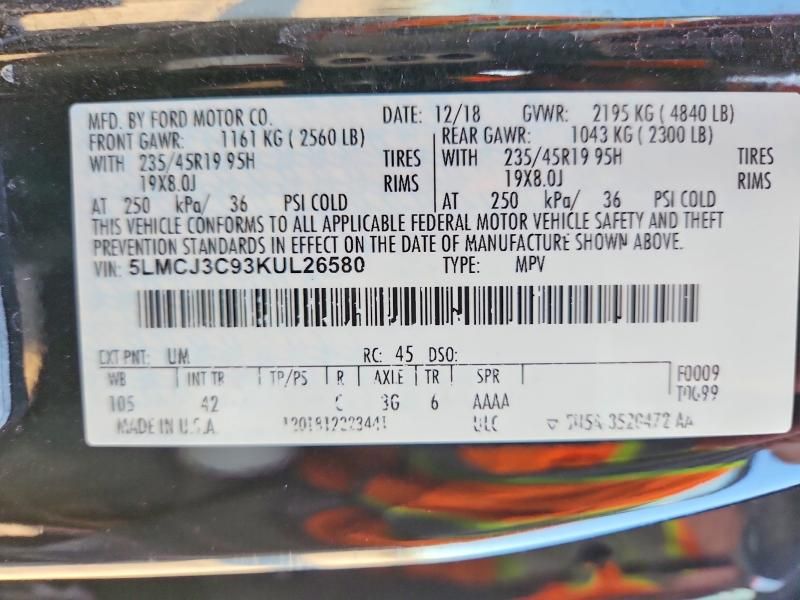 2019 Lincoln Mkc Reserve