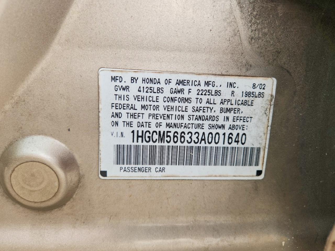 2003 Honda Accord ex