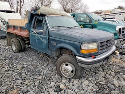 Salvage trucks for sale at Albany, NY auction: 1995 Ford F350 Super Duty Dump Truck