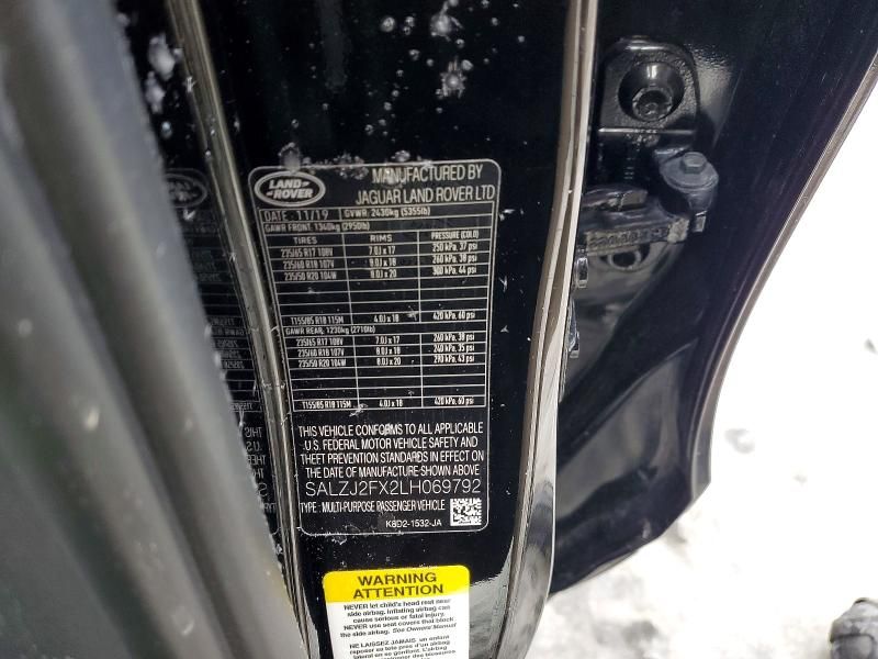 2020 Land Rover Range Rover Evoque s