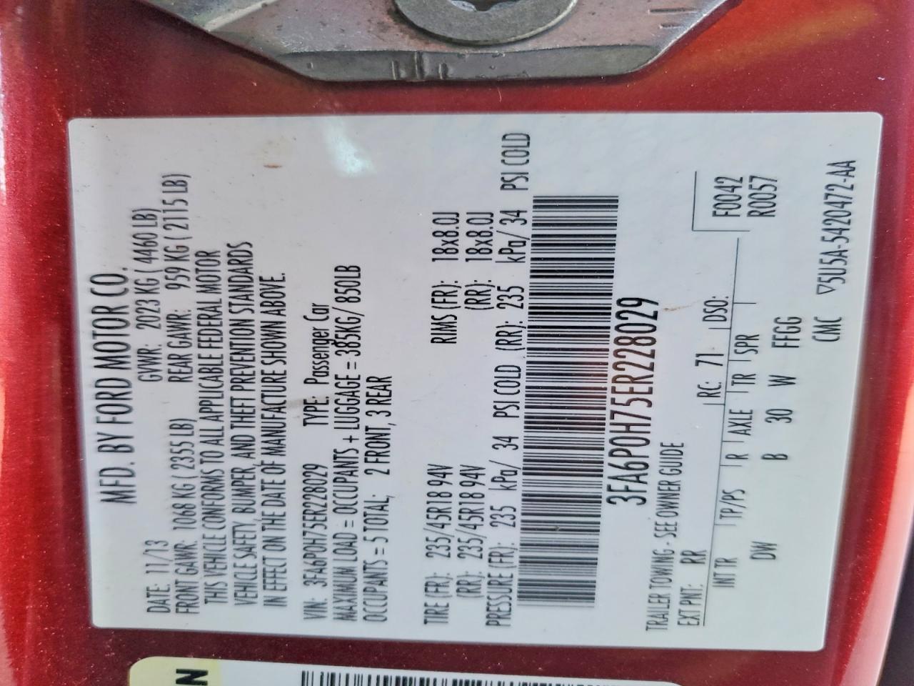 2014 Ford Fusion se