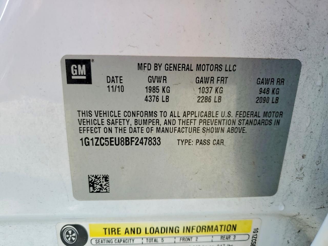 2011 Chevrolet Malibu 1LT