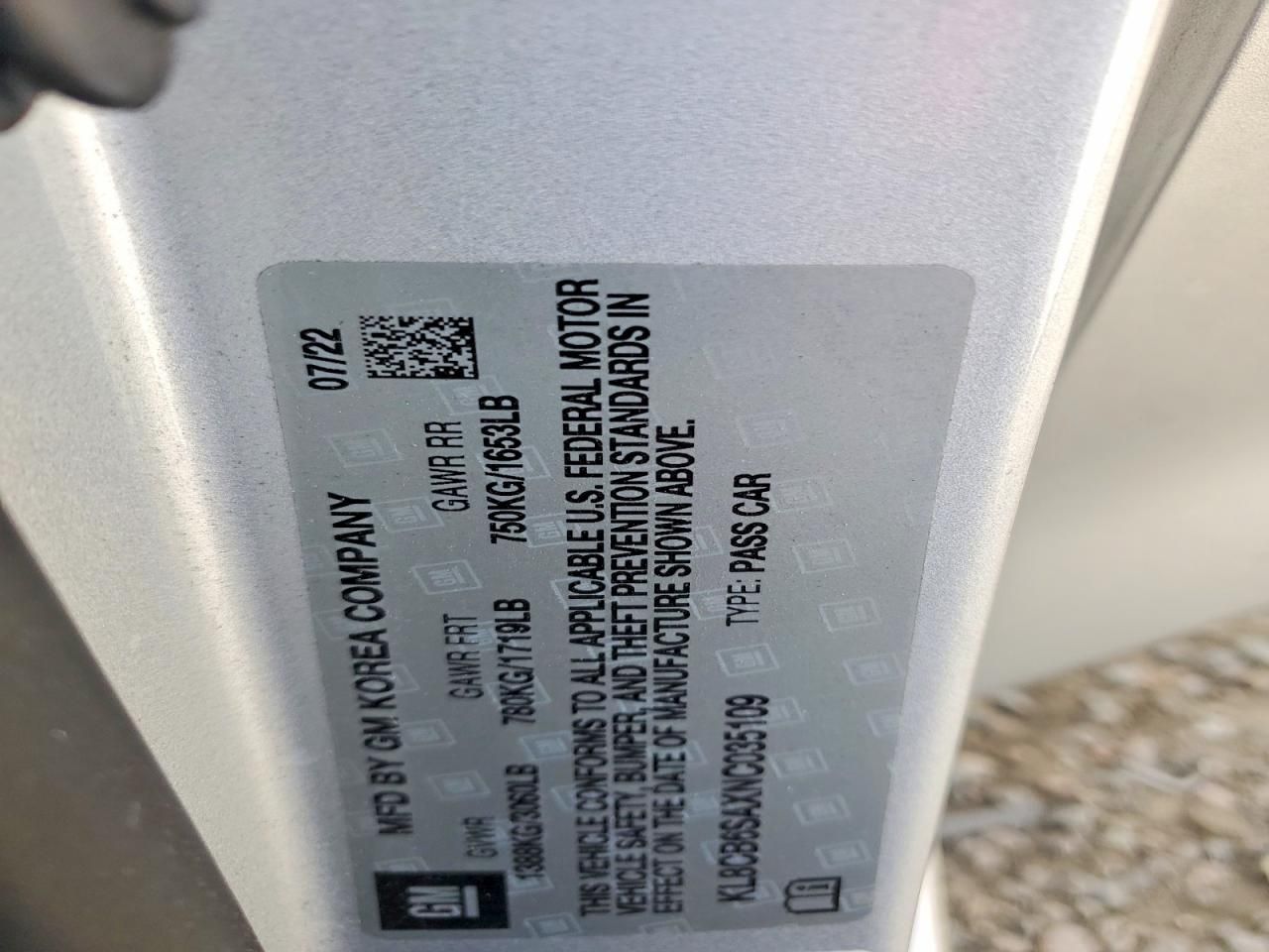 2022 Chevrolet Spark ls