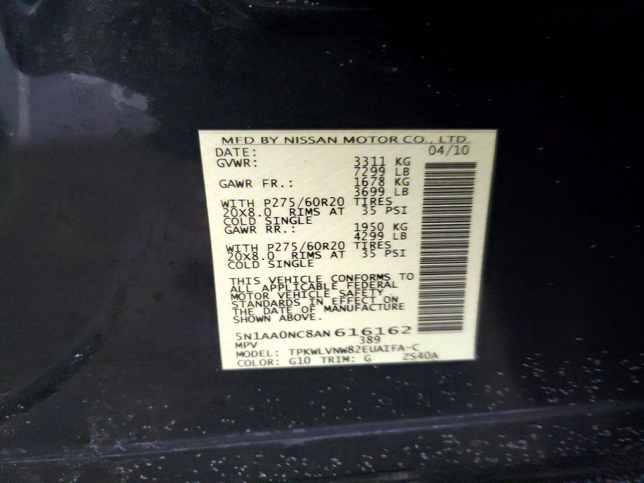 2010 Nissan Armada se