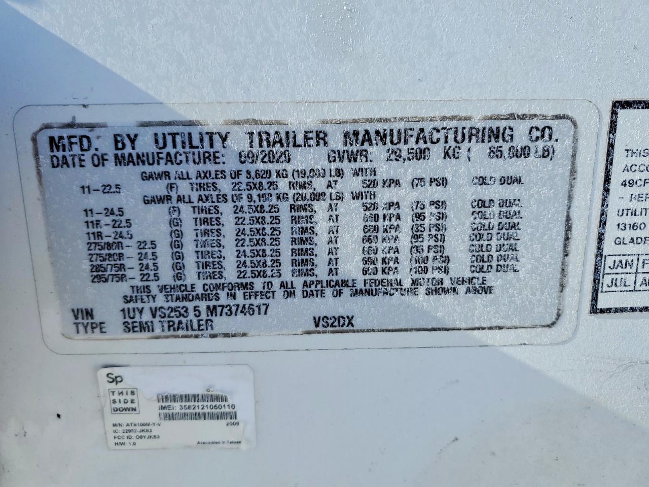 2021 Utility Semi Trail