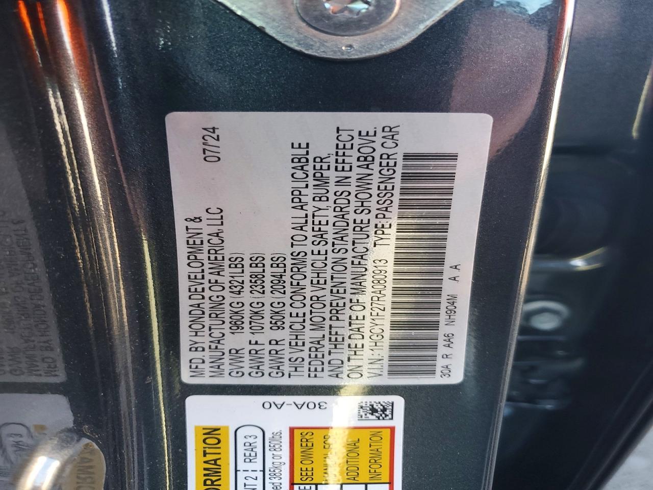 2024 Honda Accord lx