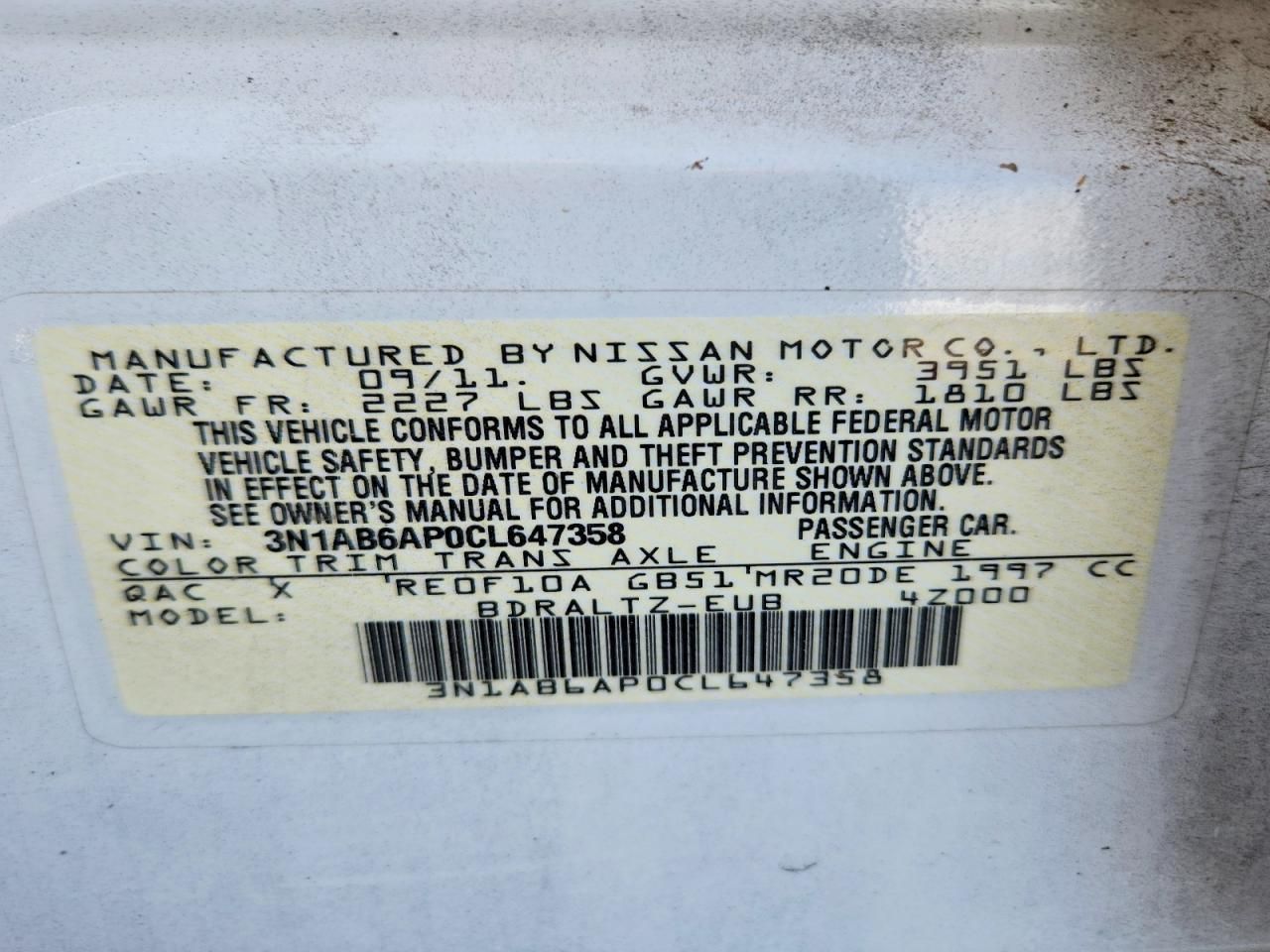 2012 Nissan Sentra 2.0