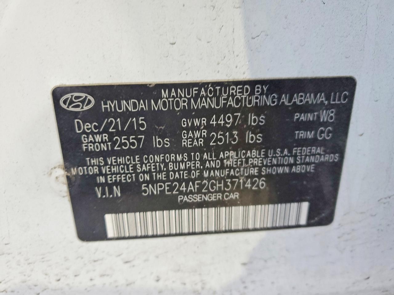 2016 Hyundai Sonata se