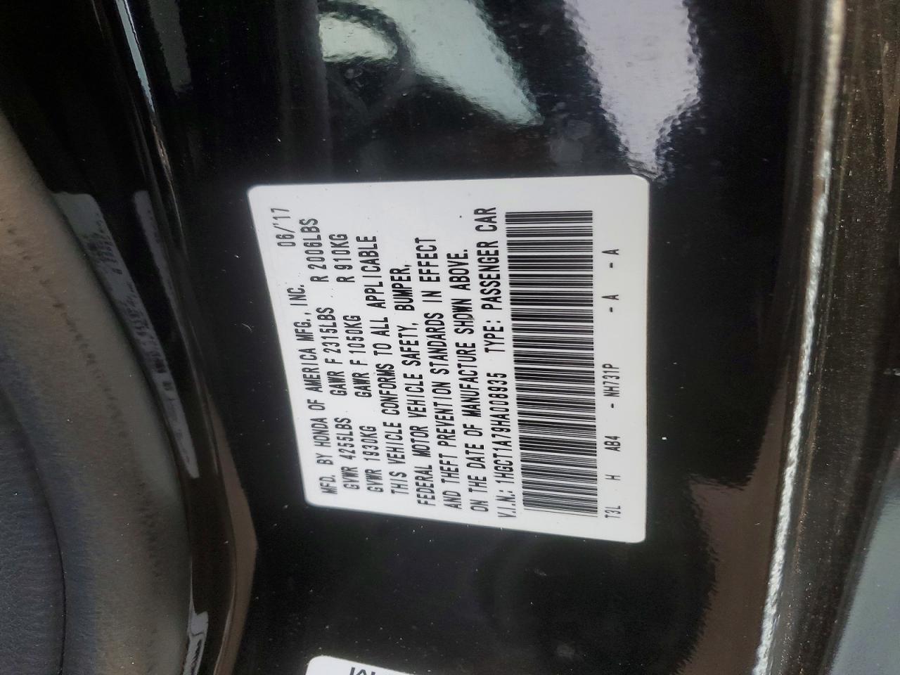 2017 Honda Accord ex