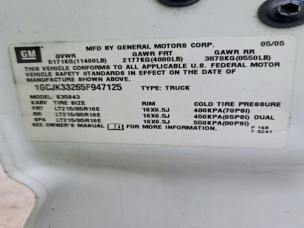 2005 Chevrolet Silverado K3500