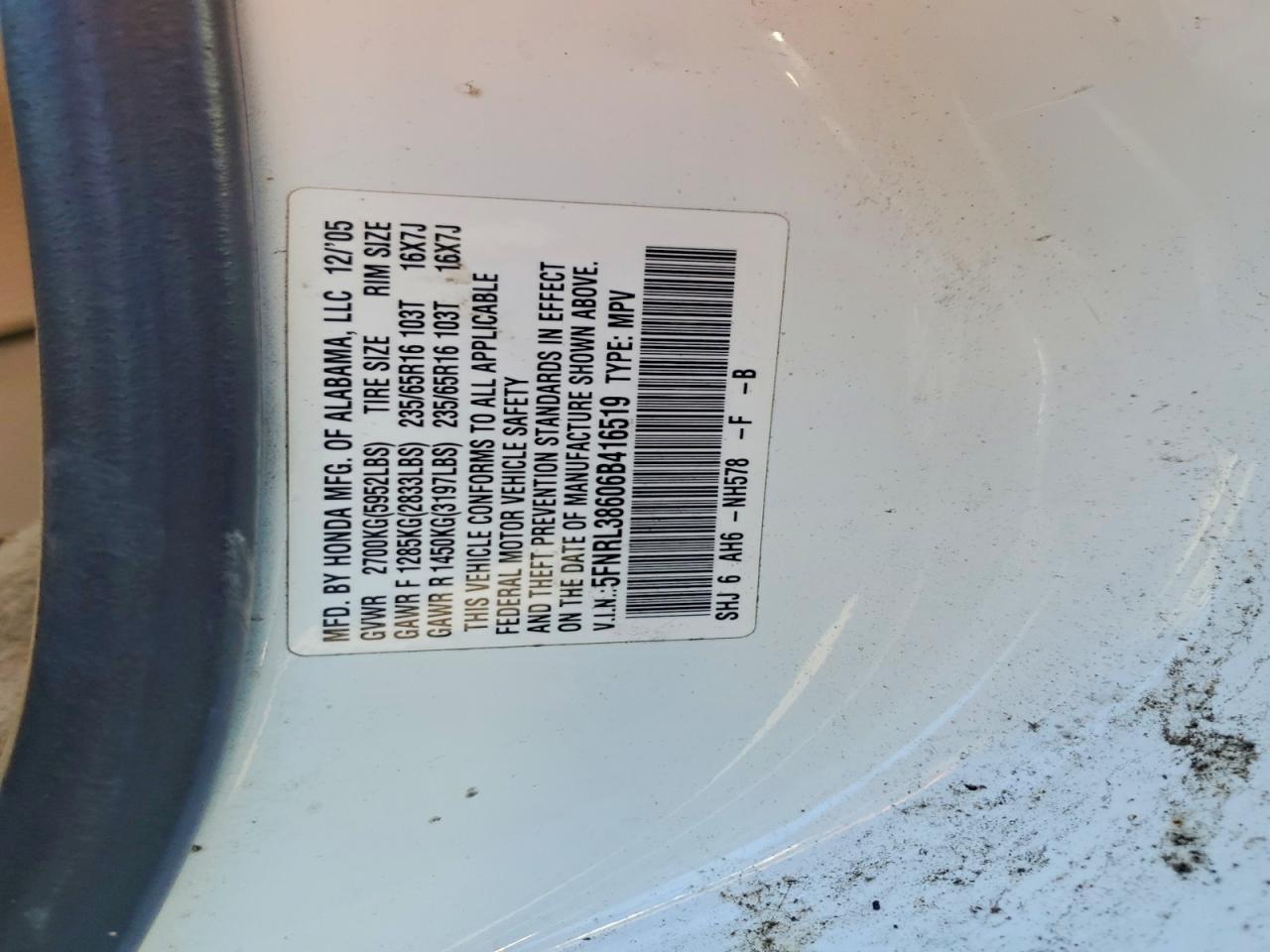 2006 Honda Odyssey exl