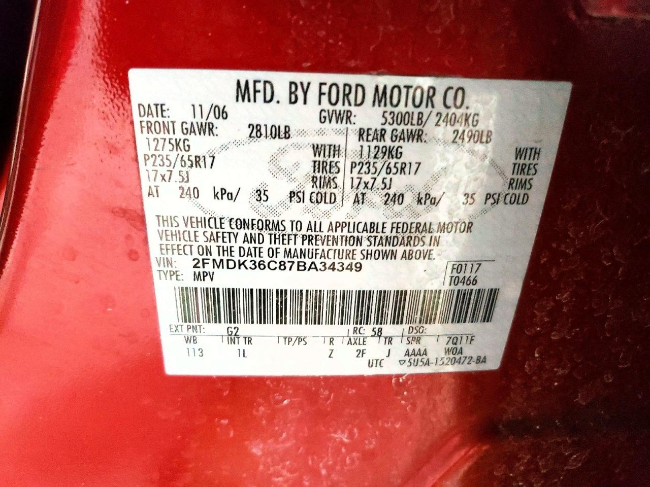 2007 Ford Edge se