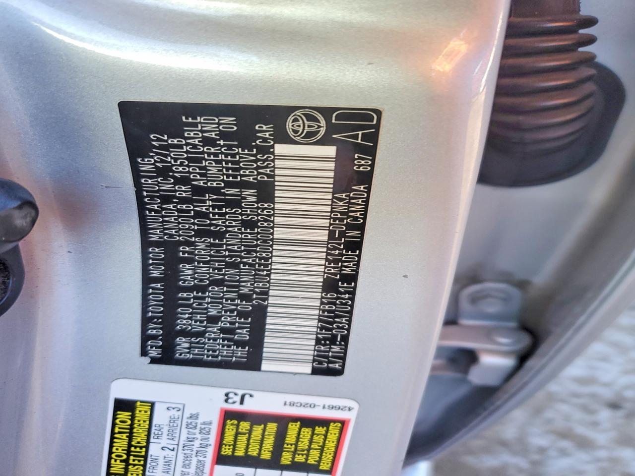 2013 Toyota Corolla Base