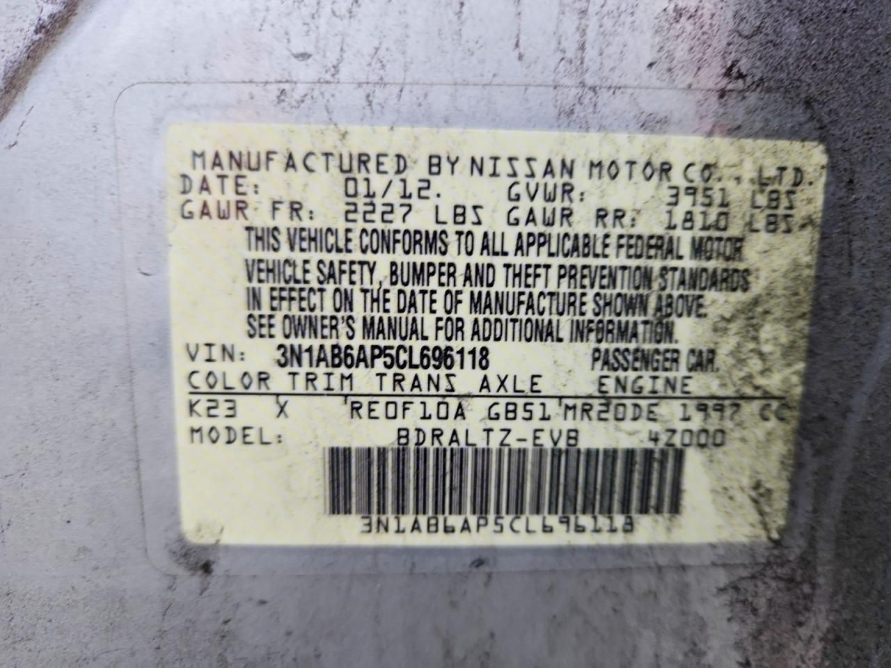 2012 Nissan Sentra 2.0