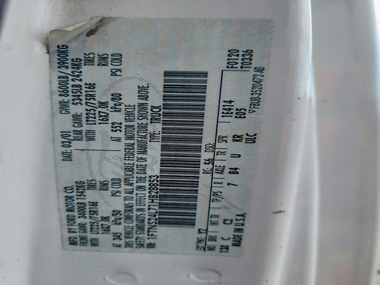 2001 Ford Econoline E250 Van