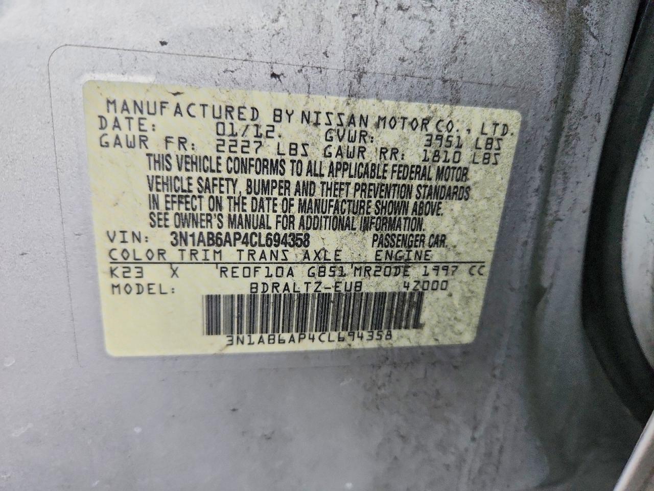 2012 Nissan Sentra 2.0