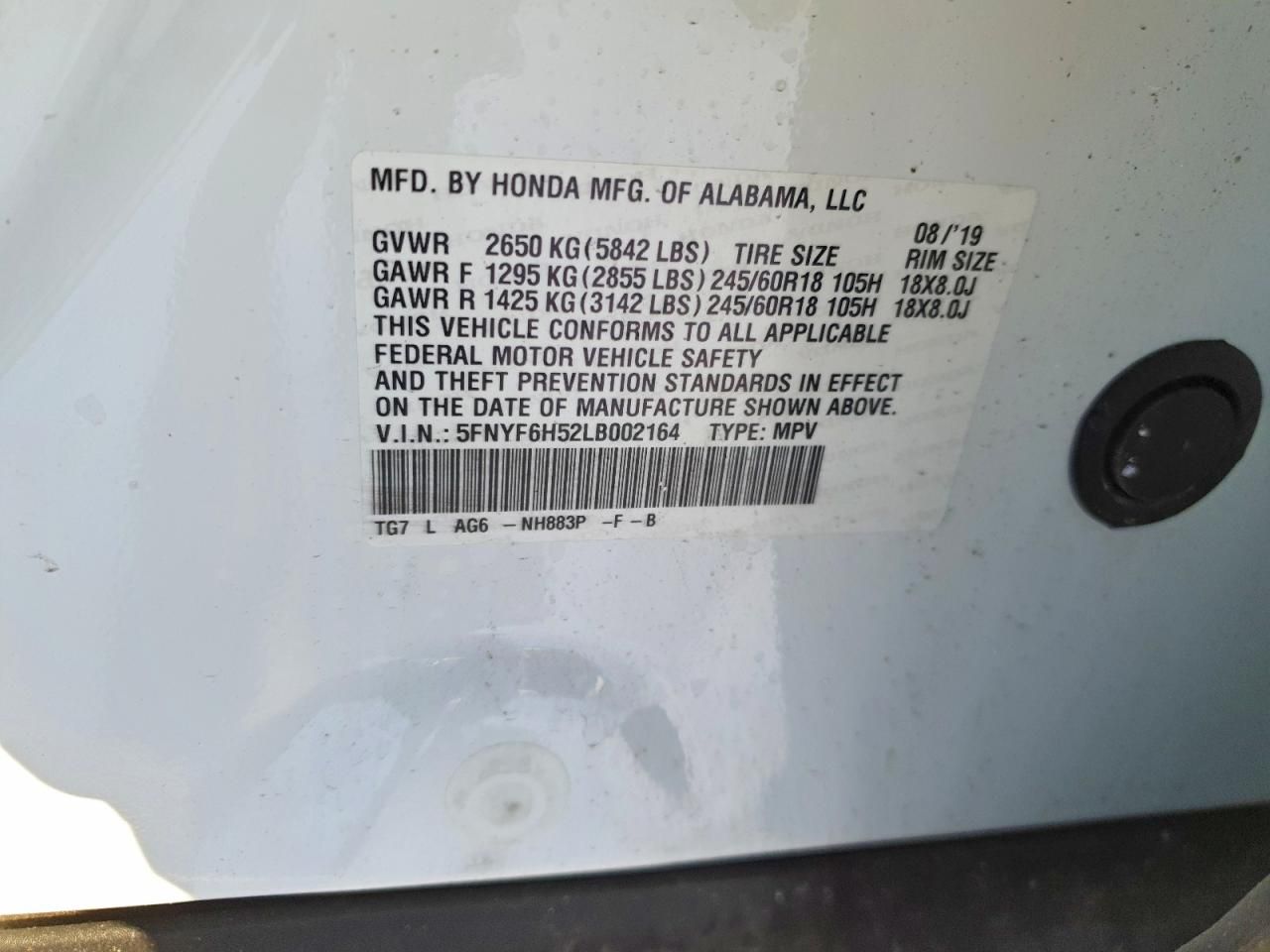 2020 Honda Pilot exl