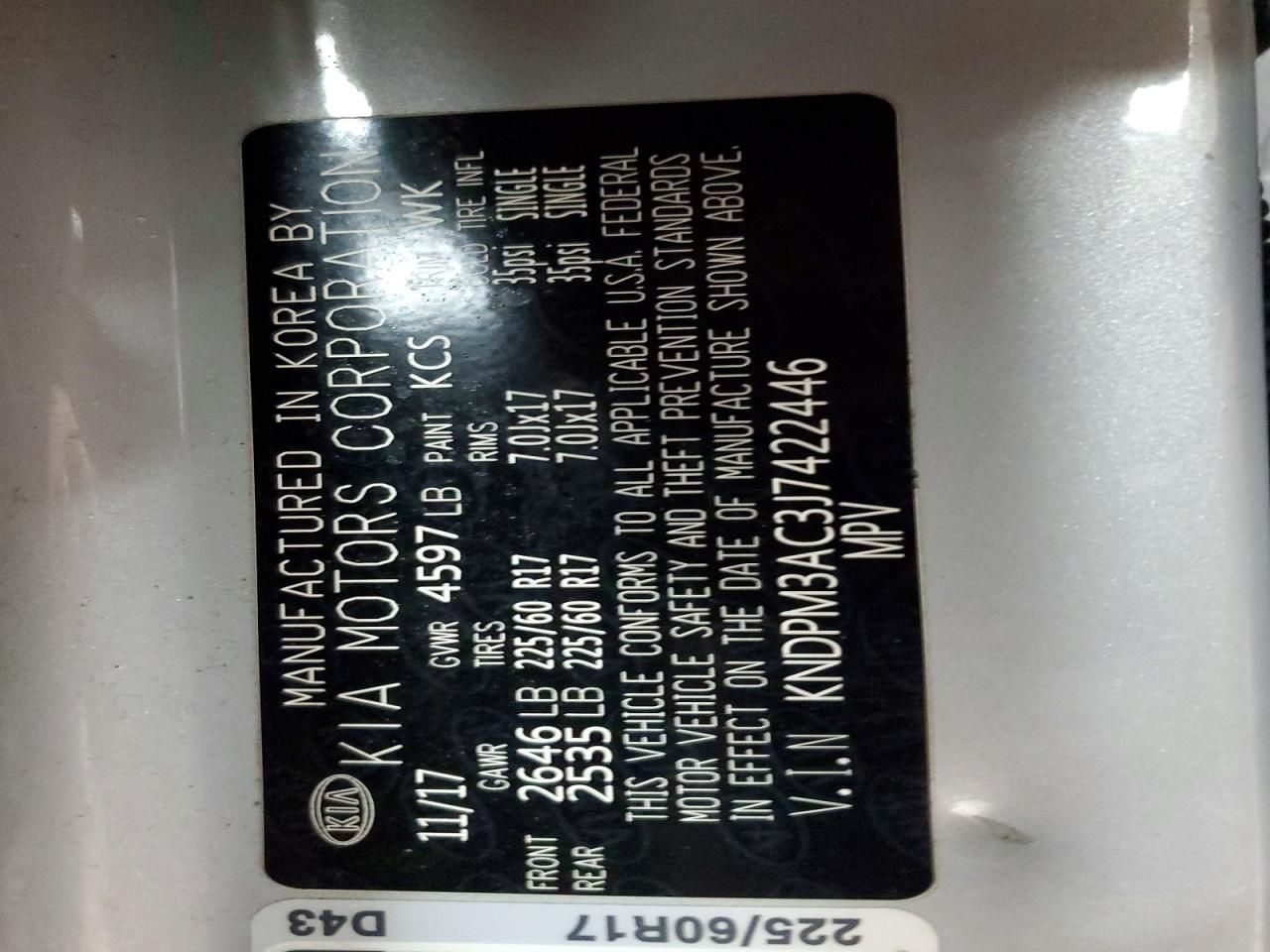 2018 KIA Sportage lx