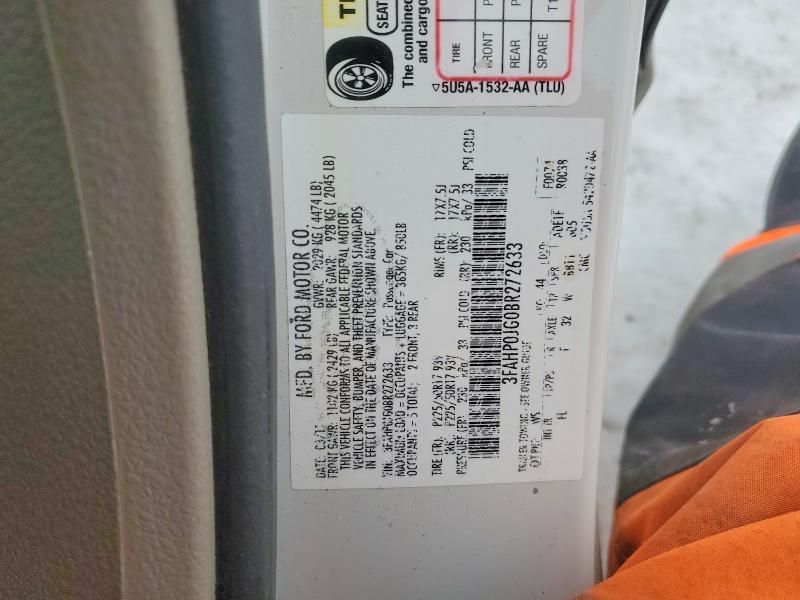 2011 Ford Fusion sel