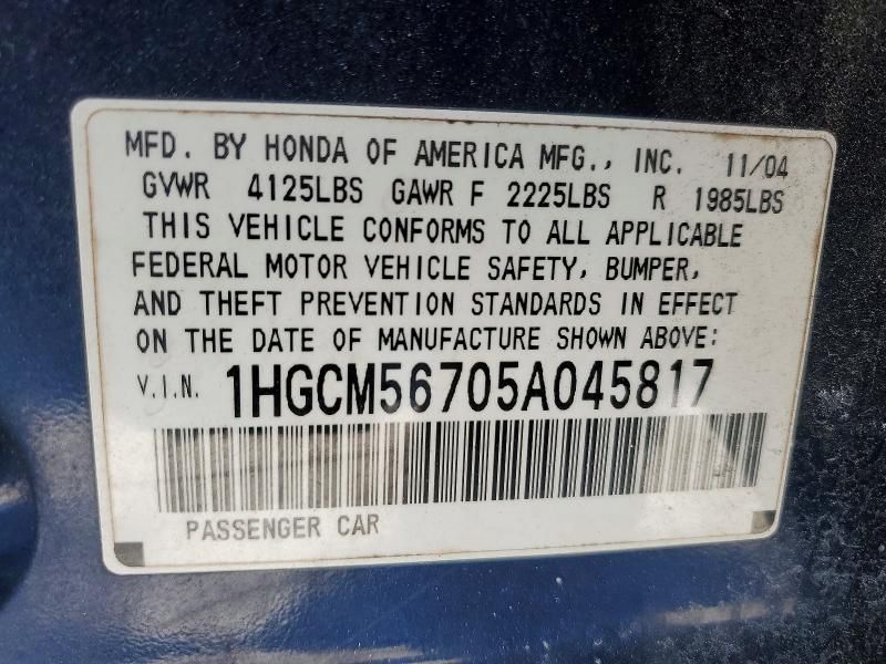 2005 Honda Accord ex
