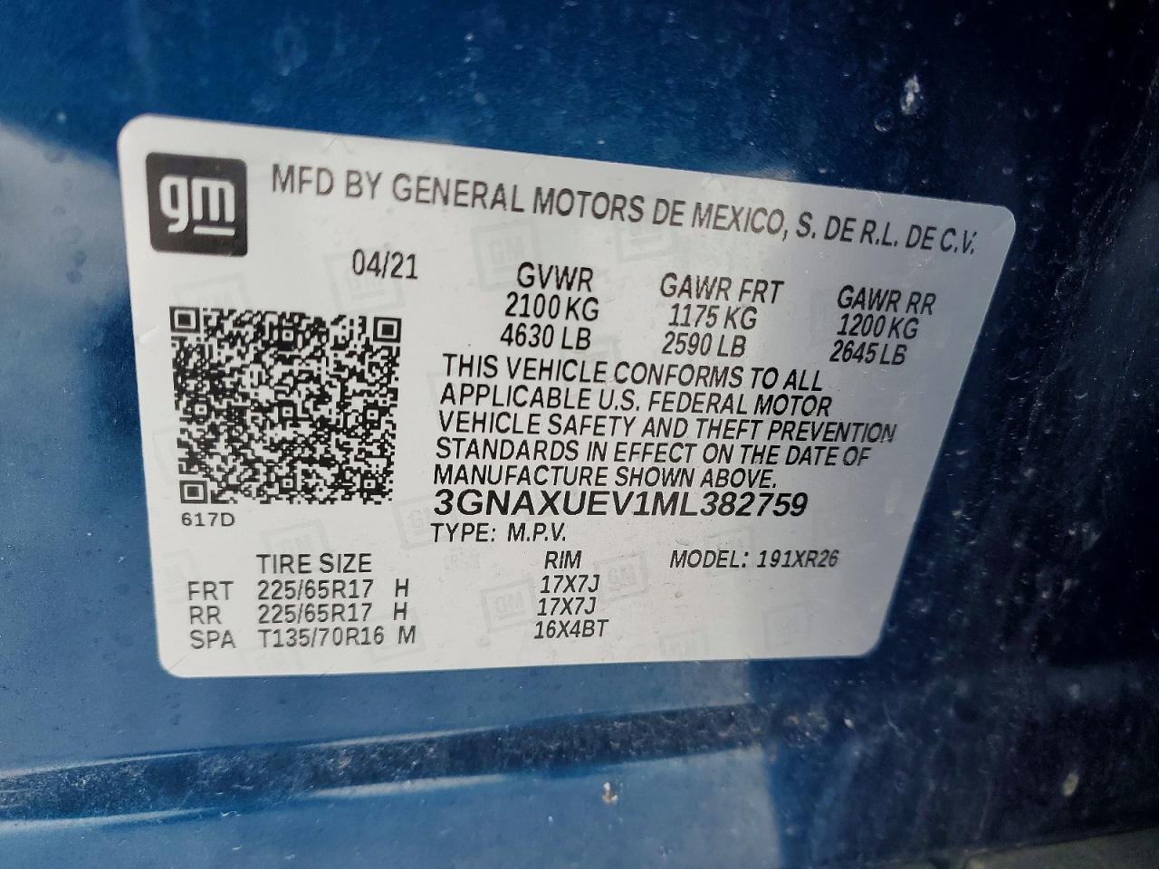 2021 Chevrolet Equinox lt