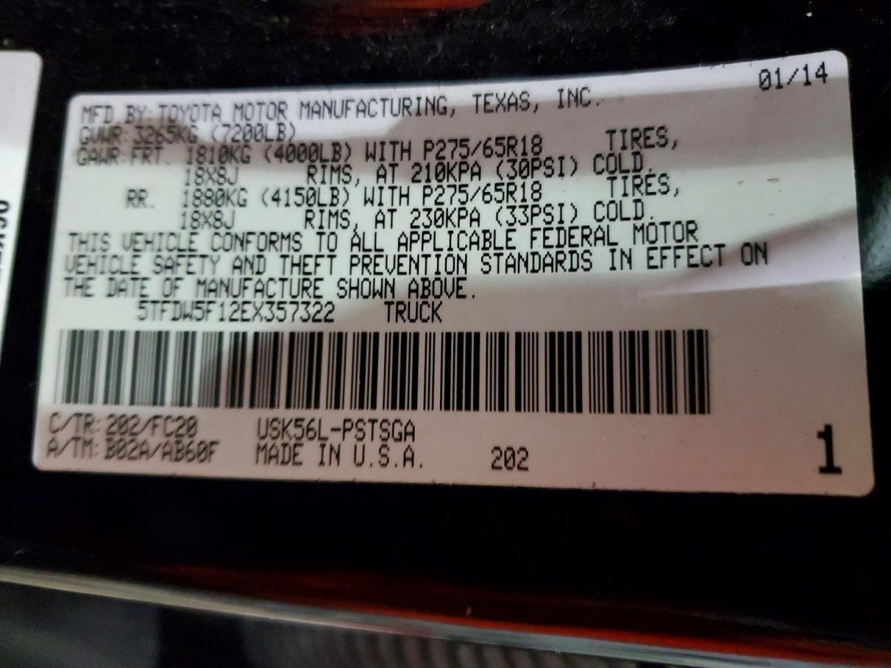 2014 Toyota Tundra Crewmax SR5