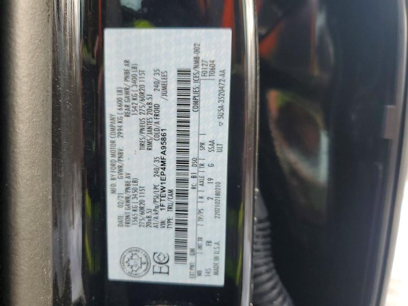 2021 Ford F150 Supercrew