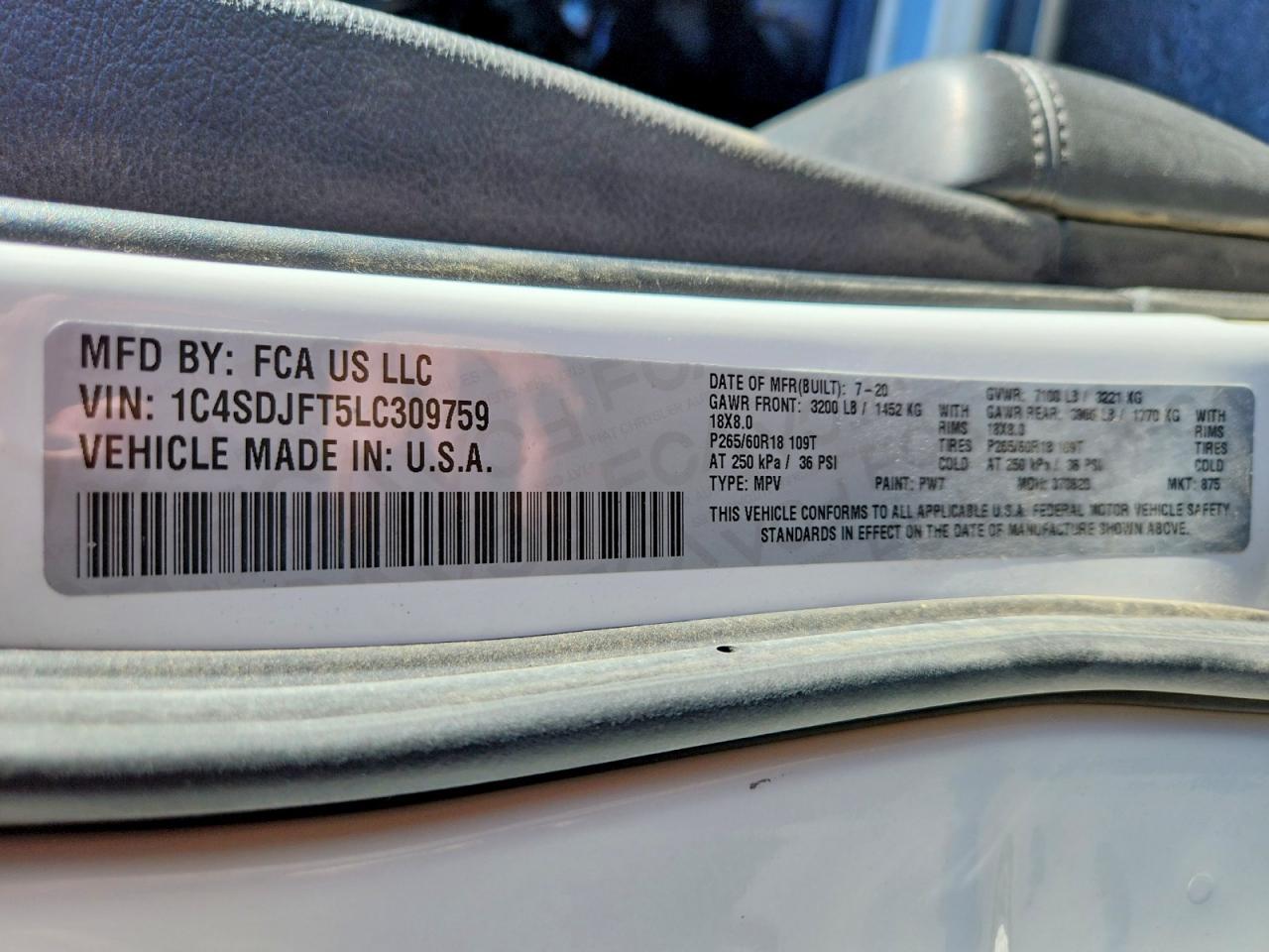 2020 Dodge Durango ssv