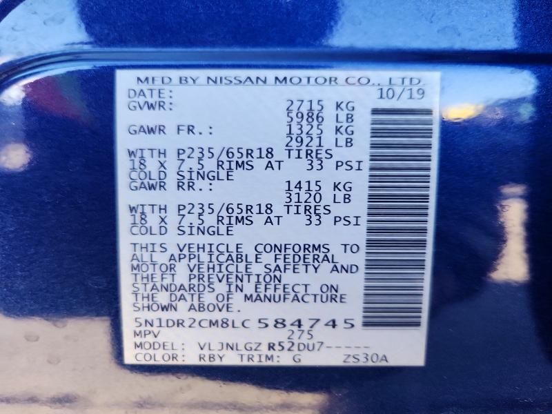 2020 Nissan Pathfinder sl