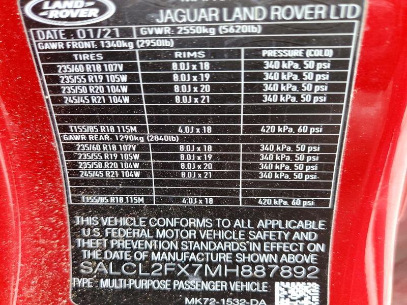 2021 Land Rover Discovery Sport se R-dynamic