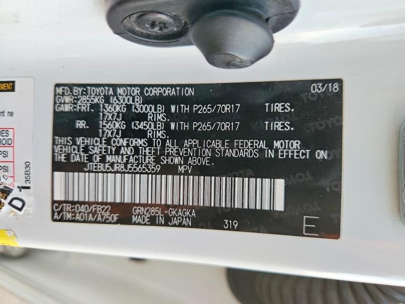 2018 Toyota 4runner Sr5/sr5 Premium