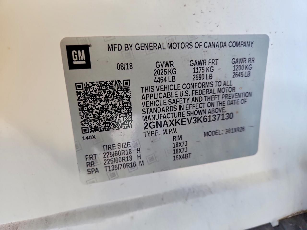 2019 Chevrolet Equinox lt